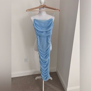 Rumor blue ruched dress